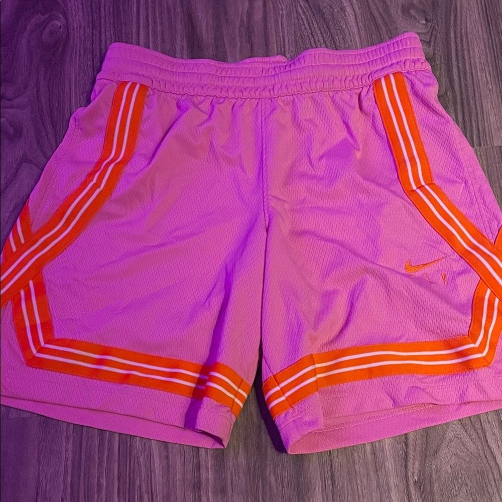 Nike Vibrant Pink Shorts with Orange Accents